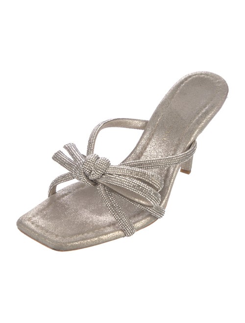 Loeffler Randall Suede Bow Accents Slides