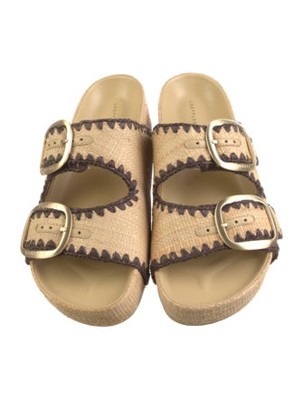 Loeffler Randall Straw Patterned Slides