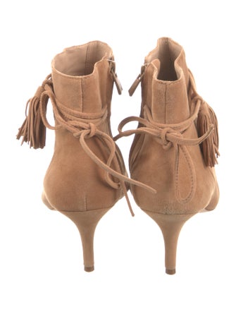 Loeffler Randall Suede Tassel Accents Boots