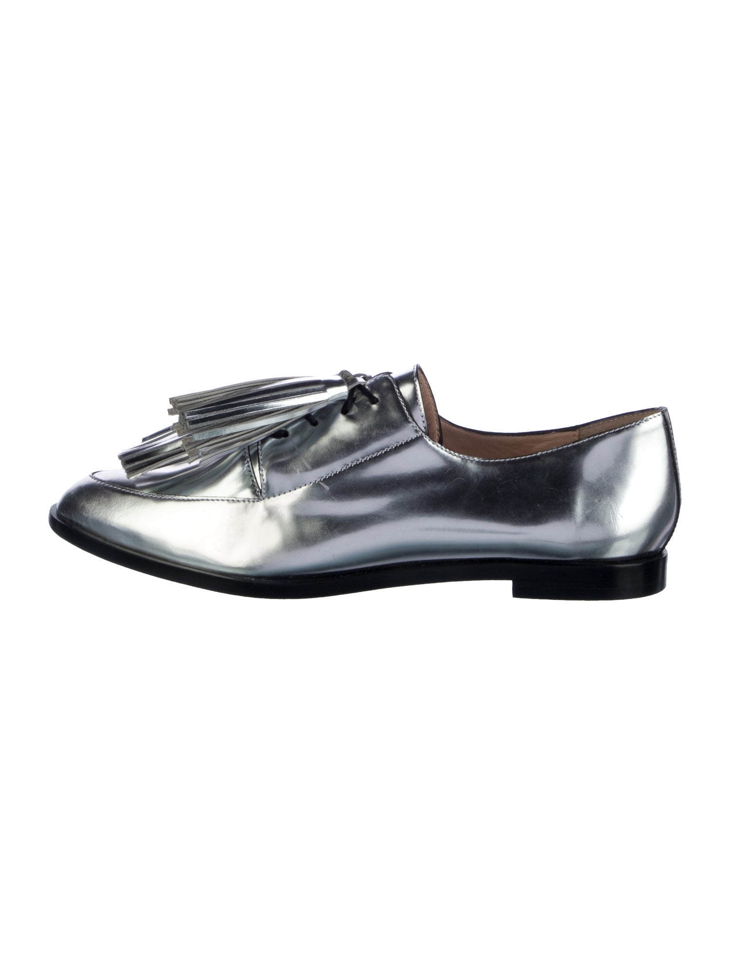 Loeffler Randall Patent Leather Tassel Accents Oxfords