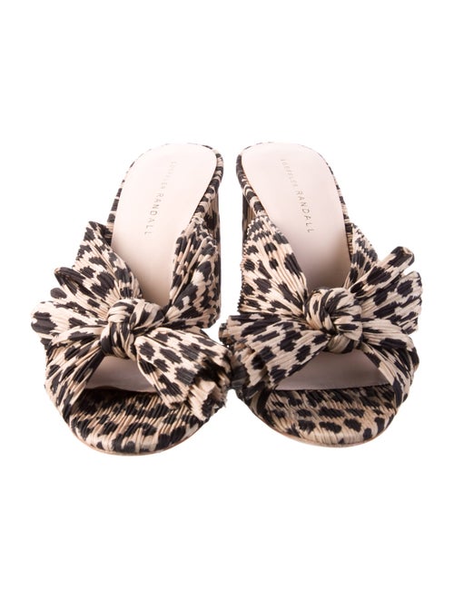 Loeffler Randall Animal Print Bow Accents Slides