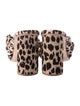 Loeffler Randall Animal Print Bow Accents Slides