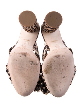 Loeffler Randall Animal Print Bow Accents Slides