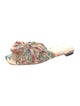 Loeffler Randall Floral Print Bow Accents Slides