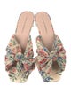 Loeffler Randall Floral Print Bow Accents Slides