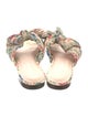 Loeffler Randall Floral Print Bow Accents Slides