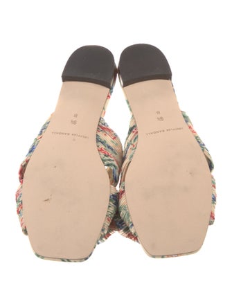 Loeffler Randall Floral Print Bow Accents Slides