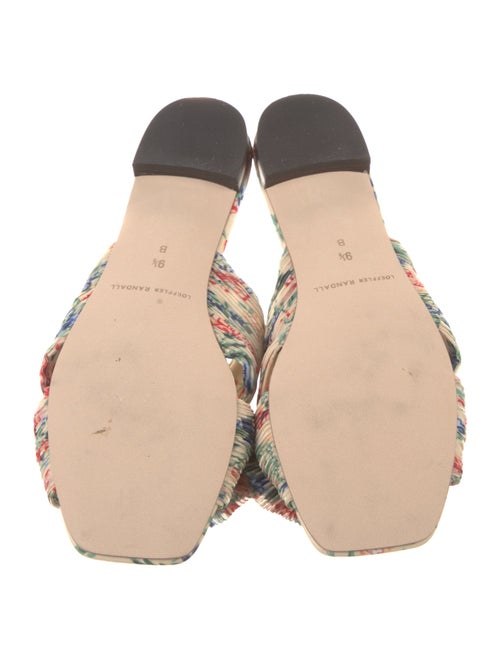 Loeffler Randall Floral Print Bow Accents Slides