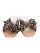 Loeffler Randall Animal Print Bow Accents Slides