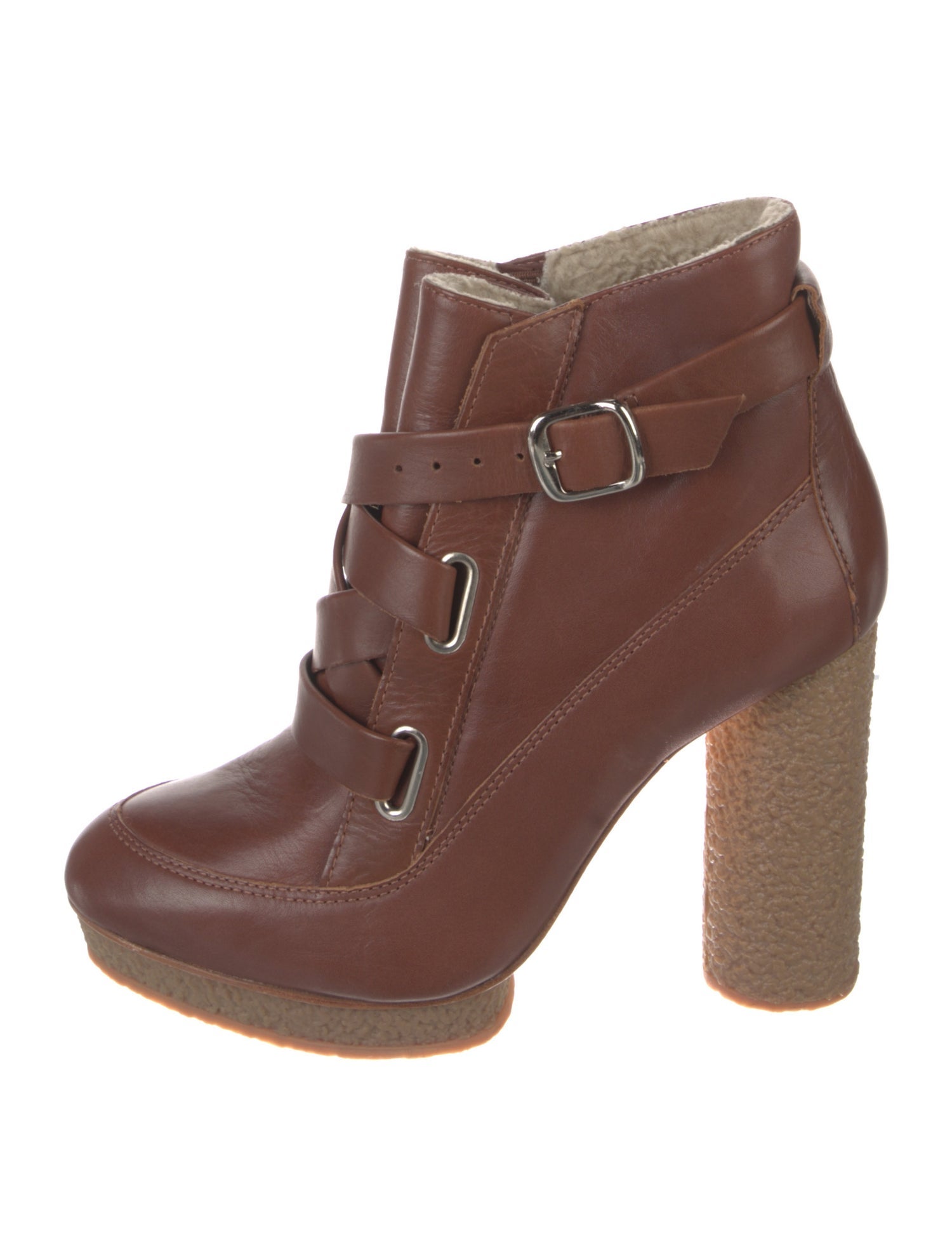 Loeffler Randall Leather Lace-Up Boots