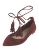 Loeffler Randall Suede Tassel Accents Flats