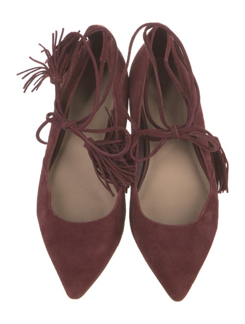 Loeffler Randall Suede Tassel Accents Flats