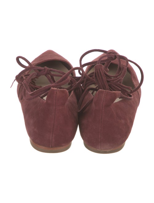 Loeffler Randall Suede Tassel Accents Flats