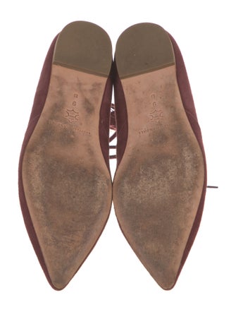 Loeffler Randall Suede Tassel Accents Flats