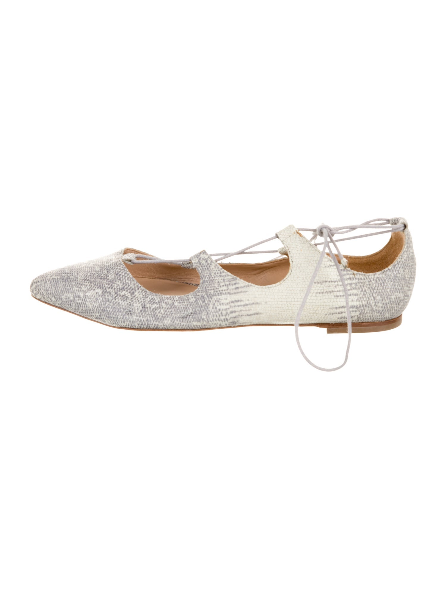 Loeffler Randall Embossed Leather Ballet Flats