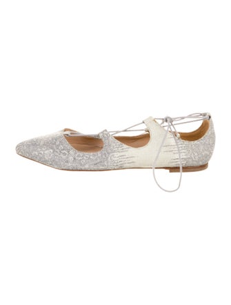 Loeffler Randall Embossed Leather Ballet Flats