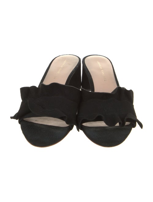 Loeffler Randall Suede Ruffle Embellishment Slides