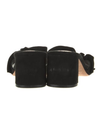 Loeffler Randall Suede Ruffle Embellishment Slides