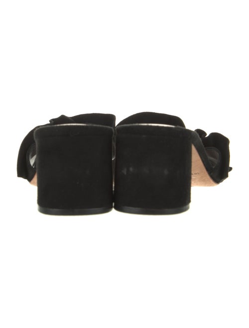 Loeffler Randall Suede Ruffle Embellishment Slides