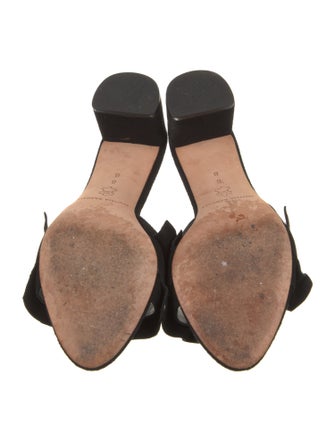 Loeffler Randall Suede Ruffle Embellishment Slides