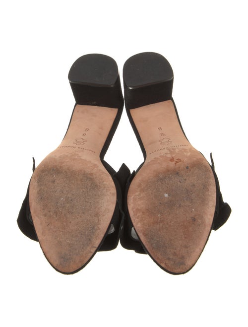 Loeffler Randall Suede Ruffle Embellishment Slides