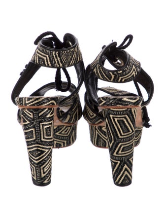 Loeffler Randall Raffia Striped Sandals