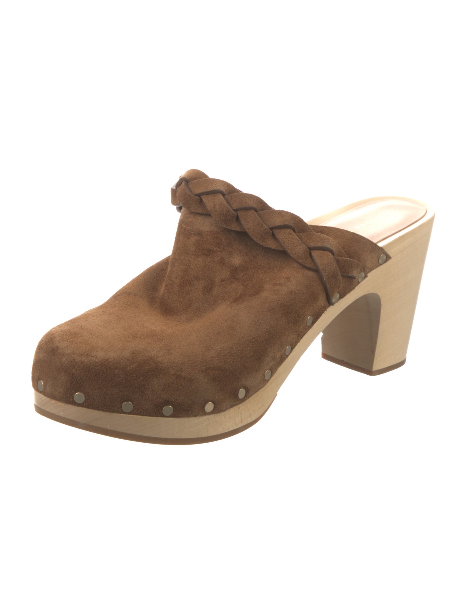 Loeffler Randall Suede Braided Accents Mules