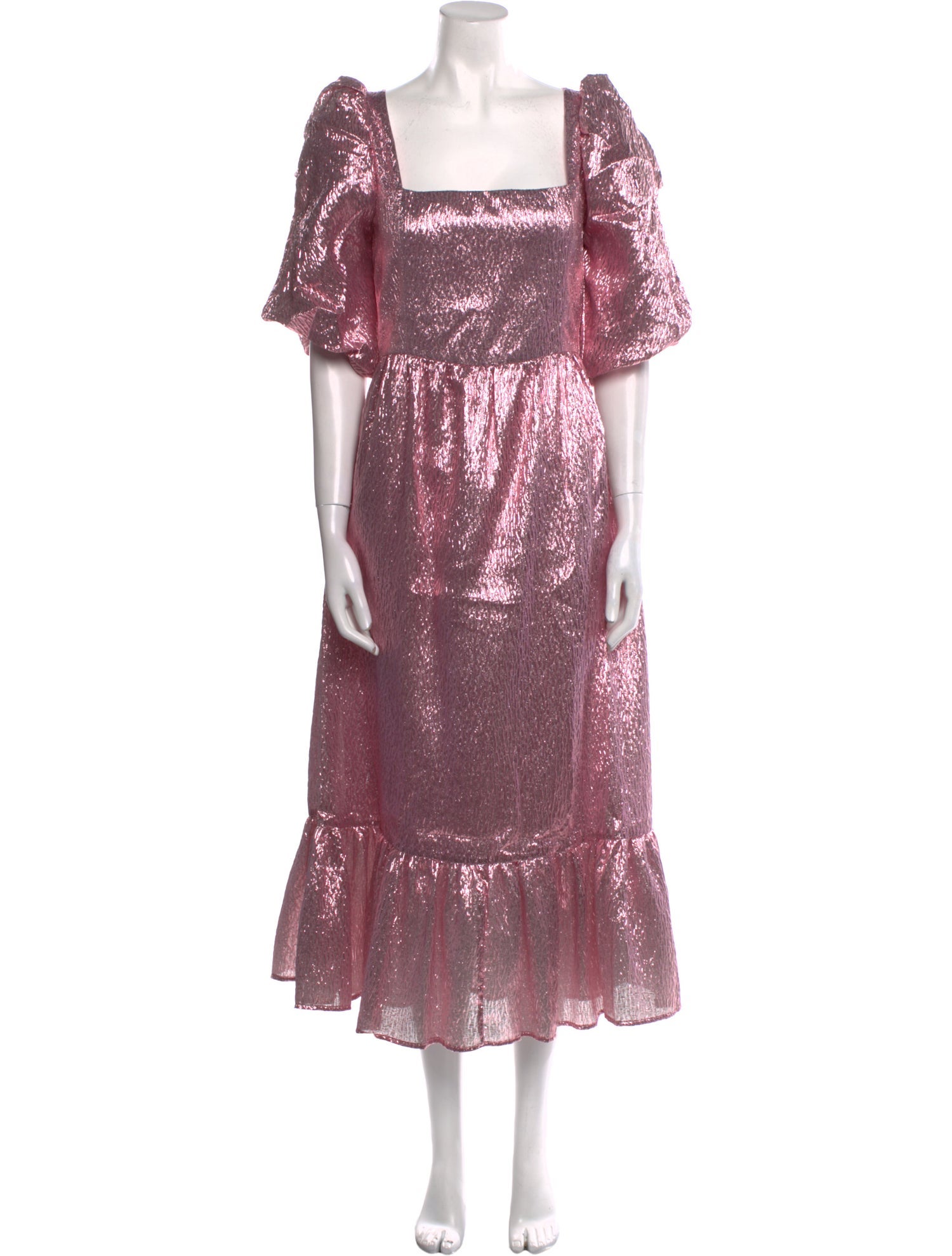 Loeffler Randall Square Neckline Long Dress