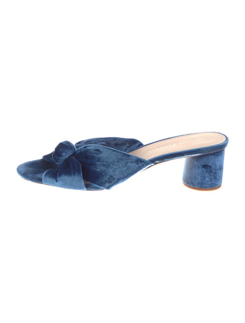 Loeffler Randall Velvet Bow Accents Slides