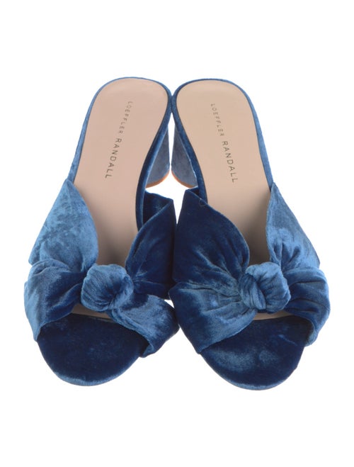 Loeffler Randall Velvet Bow Accents Slides