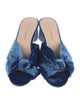 Loeffler Randall Velvet Bow Accents Slides