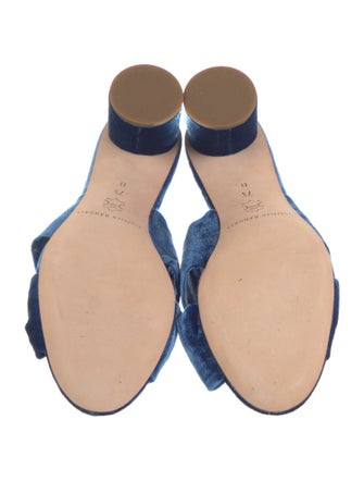 Loeffler Randall Velvet Bow Accents Slides