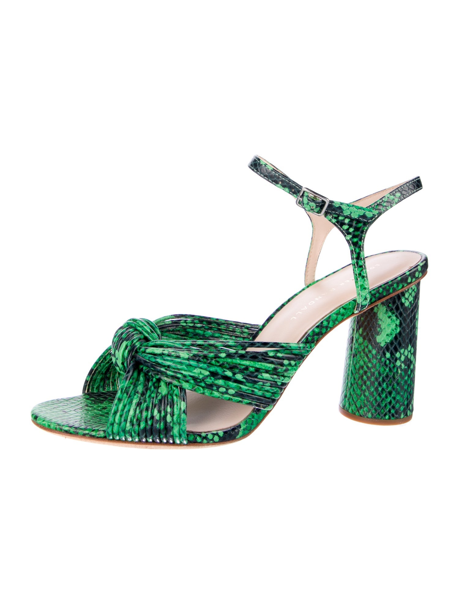 Loeffler Randall Leather Animal Print Sandals