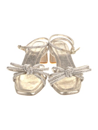 Loeffler Randall Leather Bow Accents Sandals