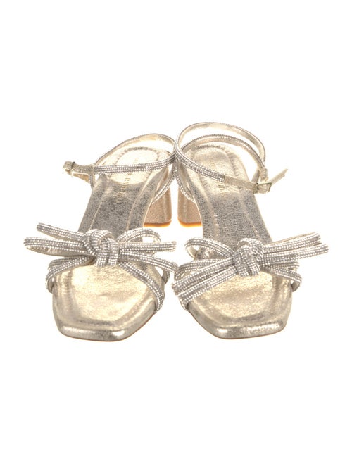 Loeffler Randall Leather Bow Accents Sandals