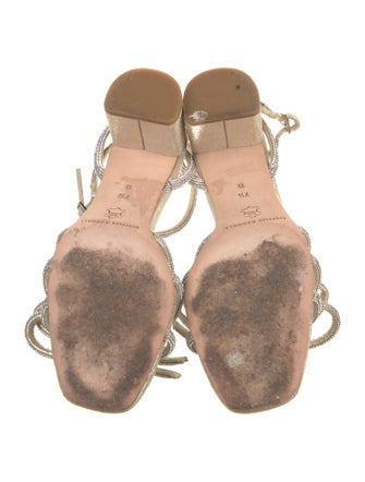 Loeffler Randall Leather Bow Accents Sandals