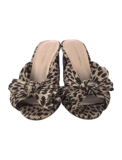 Loeffler Randall Animal Print Bow Accents Slides