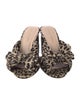 Loeffler Randall Animal Print Bow Accents Slides
