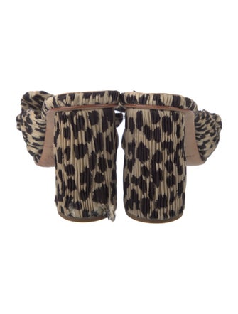 Loeffler Randall Animal Print Bow Accents Slides