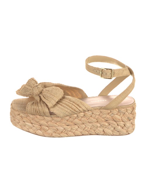 Loeffler Randall Straw Bow Accents Espadrilles