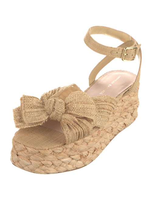Loeffler Randall Straw Bow Accents Espadrilles