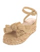 Loeffler Randall Straw Bow Accents Espadrilles