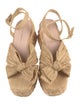 Loeffler Randall Straw Bow Accents Espadrilles