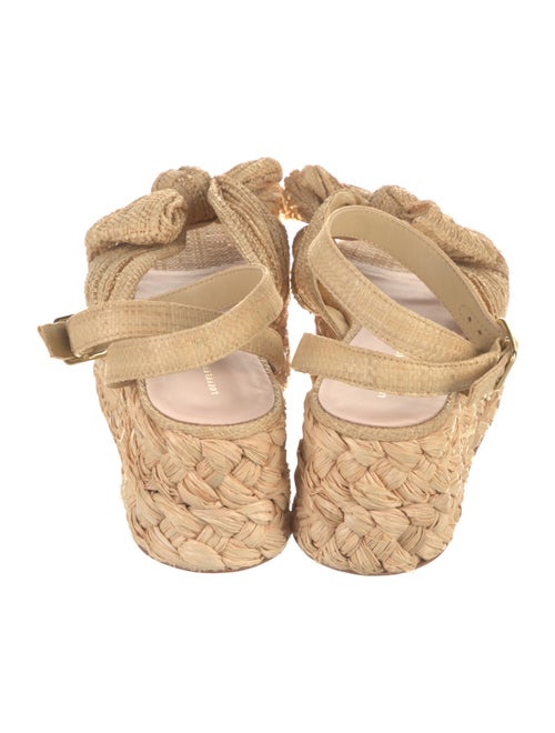 Loeffler Randall Straw Bow Accents Espadrilles