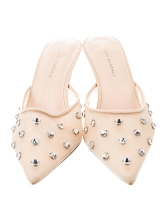 Loeffler Randall Mesh Crystal Embellishments Mules