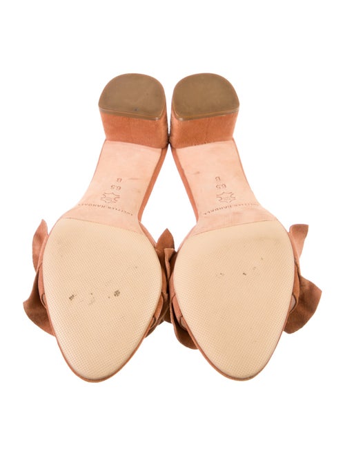 Loeffler Randall Suede Ruffle Embellishment Slides