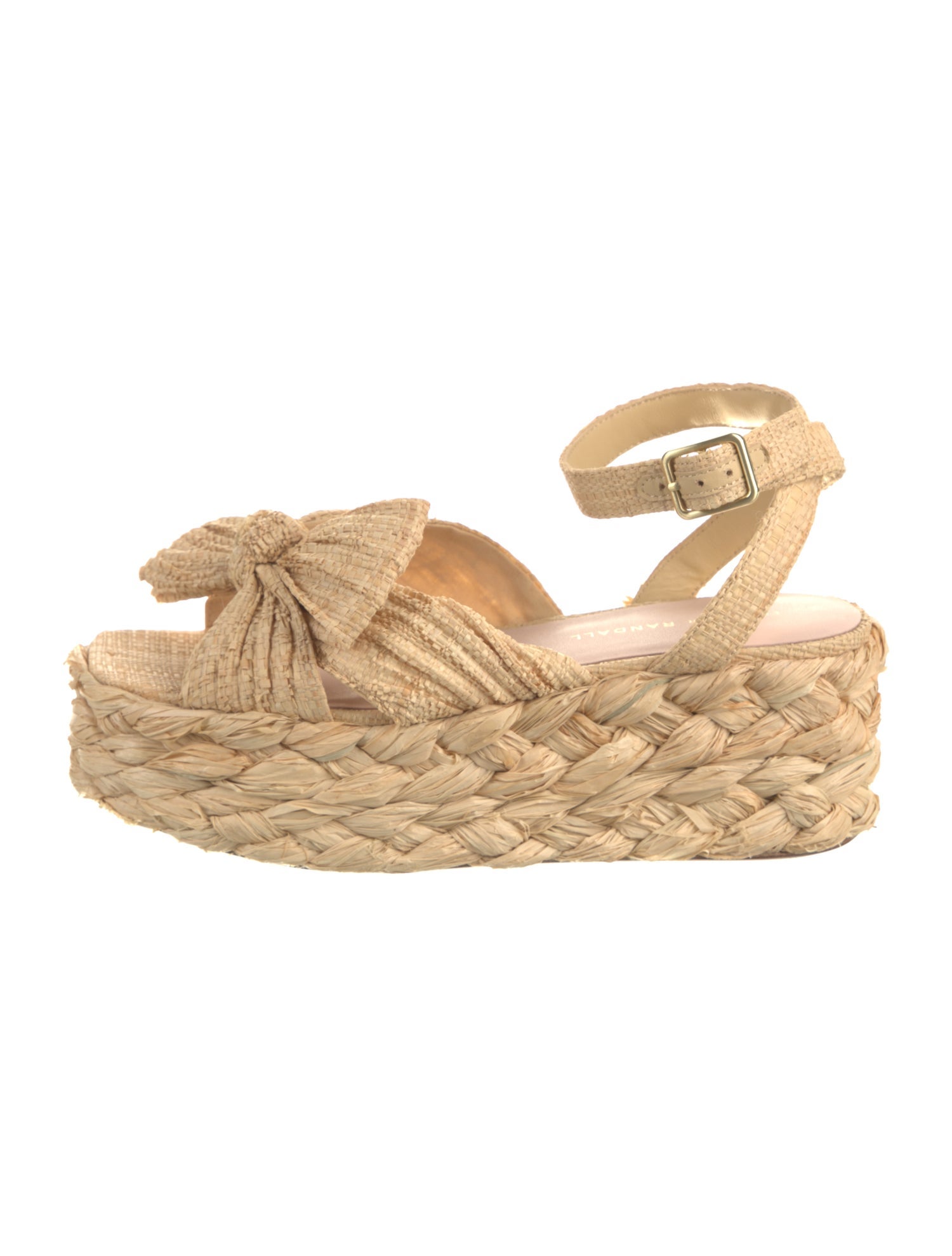 Loeffler Randall Straw Bow Accents Espadrilles