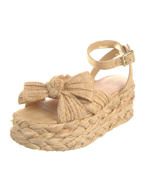Loeffler Randall Straw Bow Accents Espadrilles