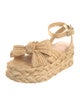 Loeffler Randall Straw Bow Accents Espadrilles