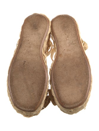 Loeffler Randall Straw Bow Accents Espadrilles